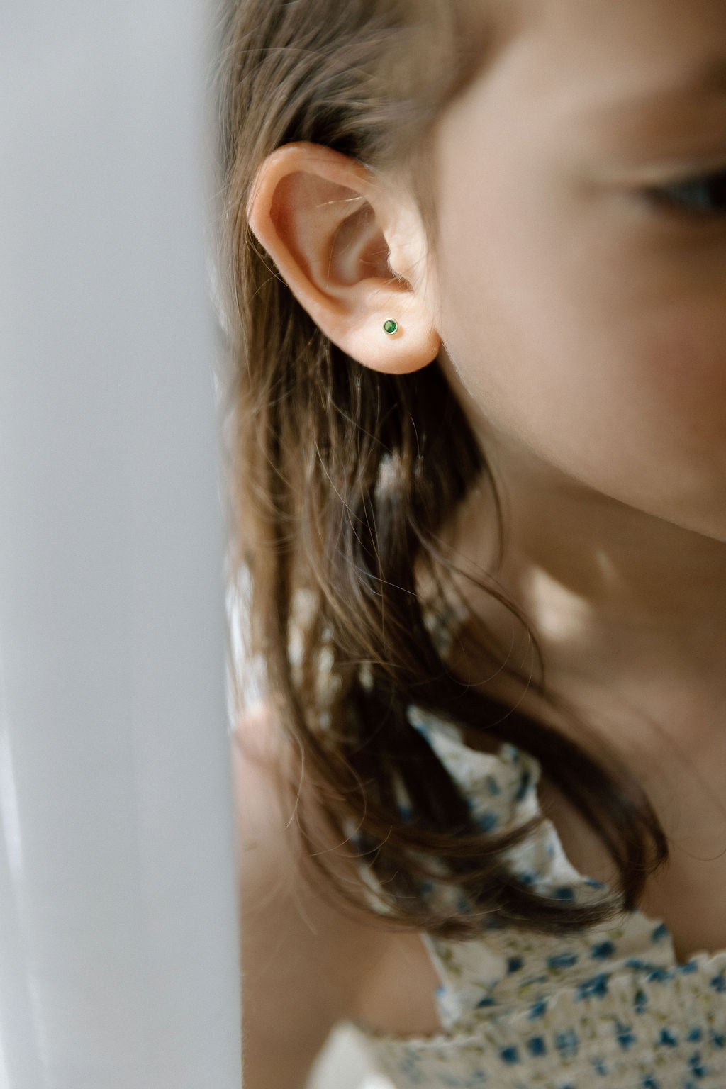 Emerald Dot Studs
